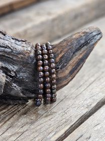Boulder Opal, armband 6mm runda pärlor
