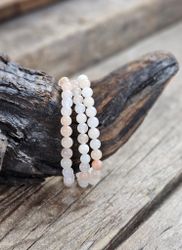 Pastell Aventurin, armband 6mm runda pärlor