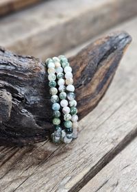 Trädagat, armband 6mm runda pärlor