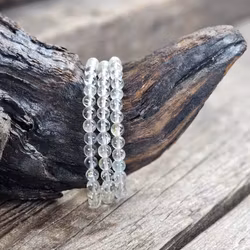 Topas, armband 6mm runda pärlor
