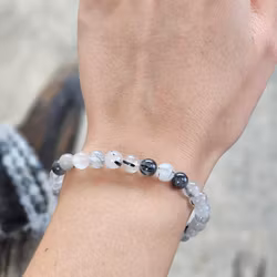 Rutilkvarts, armband 6mm runda pärlor