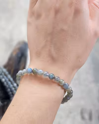 Labradorit, armband 6mm runda pärlor