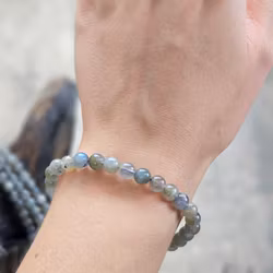 Labradorit, armband 6mm runda pärlor