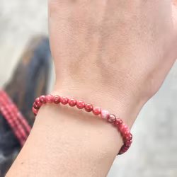 Thulit extra, armband 4mm runda pärlor