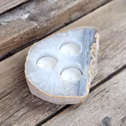 Agat, trippel ljuslykta #3