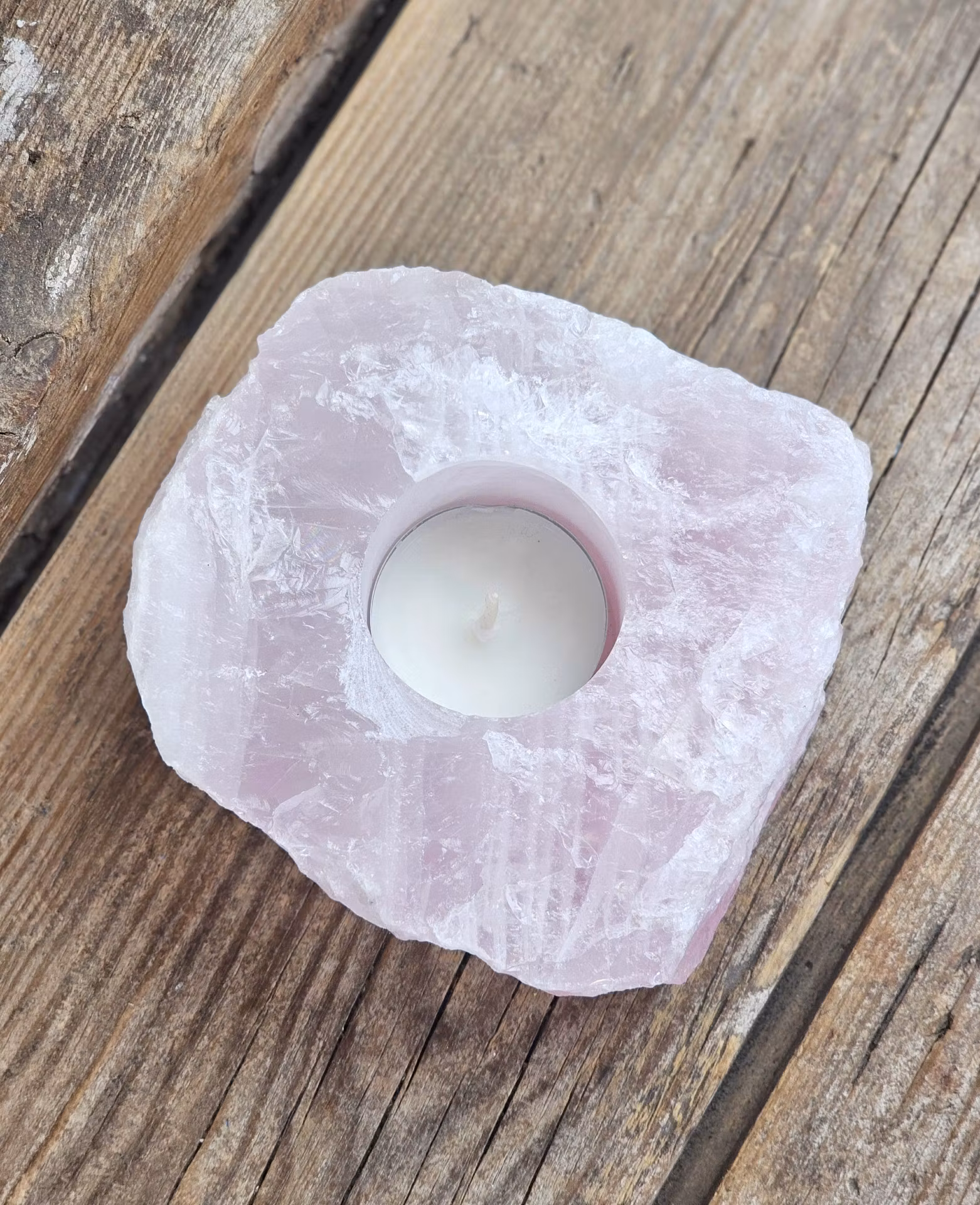 Rosenkvarts, ljuslykta #3