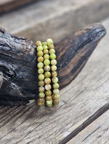 Grön Opal extra, armband 6mm runda pärlor