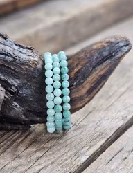 Smaragd, armband 6mm runda pärlor