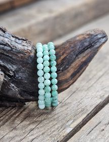 Smaragd, armband 6mm runda pärlor