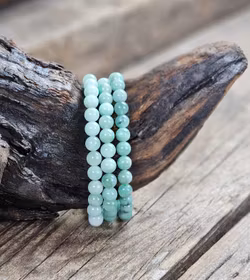 Smaragd, armband 6mm runda pärlor