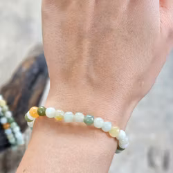 Jadeit, armband 6mm runda pärlor