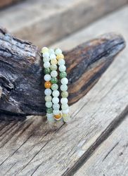 Jadeit, armband 6mm runda pärlor