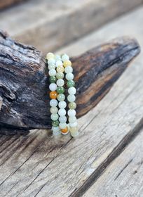 Jadeit, armband 6mm runda pärlor