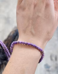 Fosfosiderit, armband 5-6mm runda pärlor