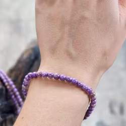 Fosfosiderit, armband 5-6mm runda pärlor