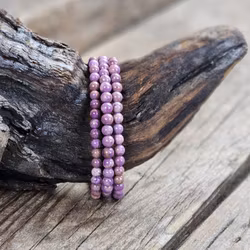 Fosfosiderit, armband 5-6mm runda pärlor