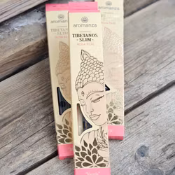 Aromanza - Tibetanos Slim, Real Rose, rökelsepinnar