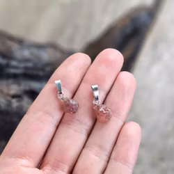 Röd Spinell, 925 silver hänge