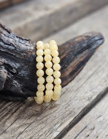 Gul Kalcit, armband 8mm runda pärlor