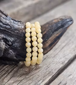 Gul Kalcit, armband 8mm runda pärlor