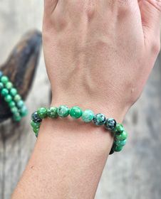Variscit, armband 8mm runda pärlor