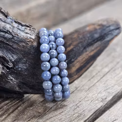 Tanzanit, armband 8mm runda pärlor