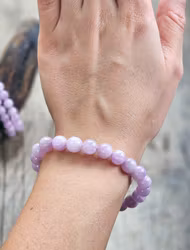Kunzit extra, armband 8mm runda pärlor