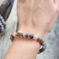 Botswana Agat, armband 8mm runda pärlor