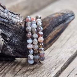 Botswana Agat, armband 8mm runda pärlor