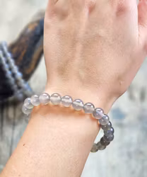 Agat, armband 8mm runda pärlor
