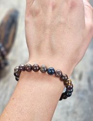 Pietersit, armband 8mm runda pärlor