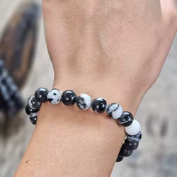 Zebrajaspis, armband 8mm runda pärlor