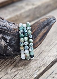 Trädagat, armband 8mm runda pärlor