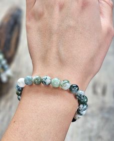 Trädagat, armband 8mm runda pärlor