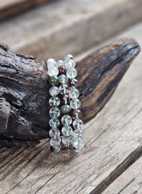 Lodolit, armband 8mm runda pärlor