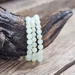 New Jade, armband 8mm runda pärlor