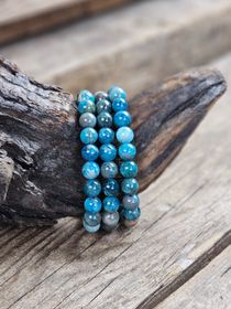 Apatit, armband 8mm runda pärlor