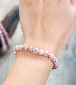 Rodokrosit, armband 7-8mm runda pärlor