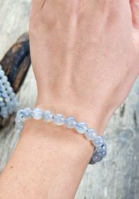 Labradorit, armband 7-8mm runda pärlor