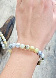 Dendrit Opal, armband 8mm runda pärlor