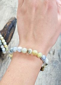 Dendrit Opal, armband 8mm runda pärlor