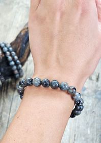 Yooperlit, armband 8mm runda pärlor