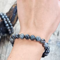 Yooperlit, armband 8mm runda pärlor