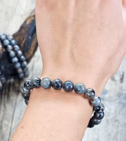 Yooperlit, armband 8mm runda pärlor