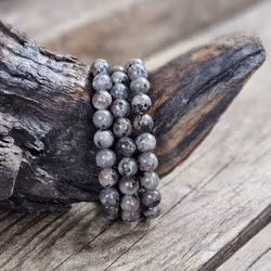 Yooperlit, armband 8mm runda pärlor