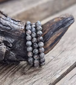 Yooperlit, armband 8mm runda pärlor