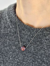 Super Seven Ametist kula, halsband 925 silver