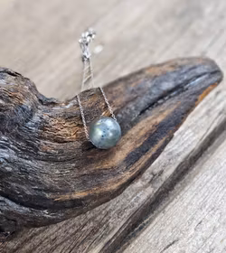 Labradorit kula, halsband 925 silver