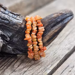 Orange Aventurin, chipsarmband