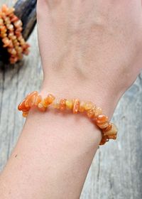 Orange Aventurin, chipsarmband
